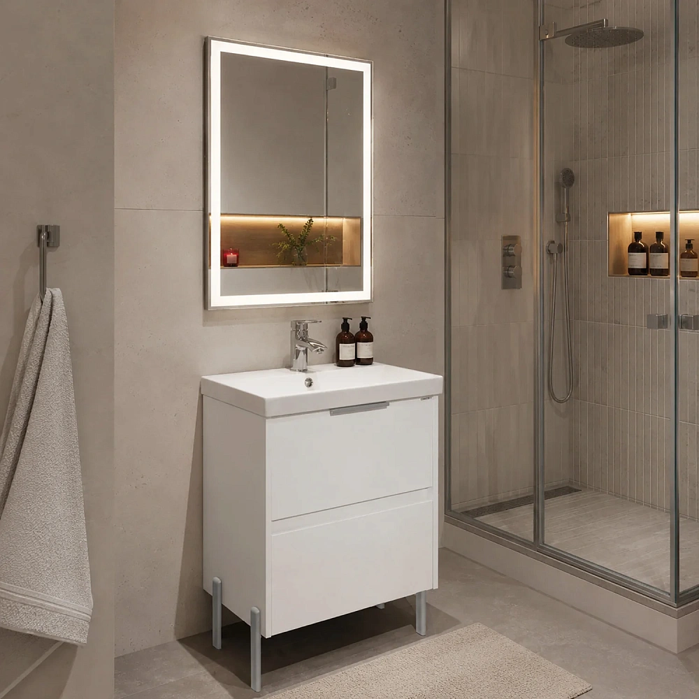 Ножки мебельные Comforty 00-00022510CF 2 штуки, h=200мм, хром матовый — Изображение 4