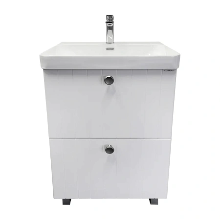 Тумба с раковиной Comforty Истра-60Н 00-00022488CF напольная, ясень беленый раковина CF19595BX-60 Тумба с раковиной Comforty Истра-60Н 00-00022488CF напольная, ясень беленый раковина CF19595BX-60