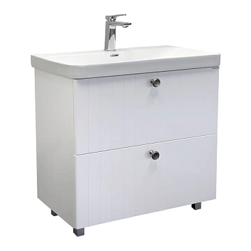 Тумба с раковиной Comforty Истра-80Н 00-00022363CF напольная, ясень беленый раковина CF19595BX-80