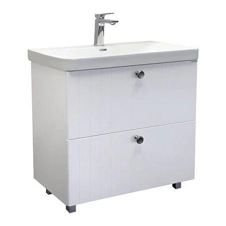Тумба с раковиной Comforty Истра-80Н 00-00022363CF напольная, ясень беленый раковина CF19595BX-80 Тумба с раковиной Comforty Истра-80Н 00-00022363CF напольная, ясень беленый раковина CF19595BX-80