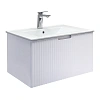 Тумба с раковиной Comforty Муром-70П 00-00022457CF подвесная, белая матовая