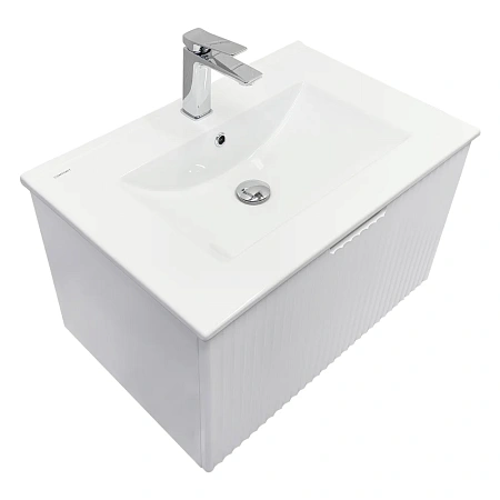 Тумба с раковиной Comforty Муром-70П 00-00022457CF подвесная, белая матовая Тумба с раковиной Comforty Муром-70П 00-00022457CF подвесная, белая матовая