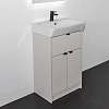Тумба с раковиной Comforty Руза-50 00-00021967CF напольная, серый шелк раковина 9055RA-50