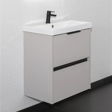 Тумба с раковиной Comforty Селенга-50 00-00022007CF cерый шелк раковина CF19696BX-50