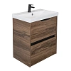 Тумба с раковиной Comforty Селенга-50 00-00022008CF дуб темно-коричневый раковина CF19696BX-50