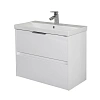 Тумба с раковиной Comforty Селенга-80 00-00022182CF подвесная, белый глянец раковина CF19696BX-80