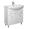Тумба с раковиной Comforty Сочи-80 00-00022128CF белый глянец раковина Эльбрус 80