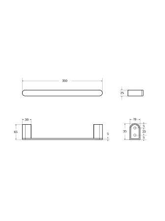 Полотенцедержатель CEZARES STYLUS-TH-30-01 30 см, хром Полотенцедержатель CEZARES STYLUS-TH-30-01 30 см, хром