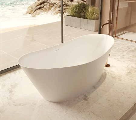 Ванна из искусственного камня Vincea VBT-4S08MW 1700x780x620 Solid Surface белый матовый Ванна из искусственного камня Vincea VBT-4S08MW 1700x780x620 Solid Surface белый матовый