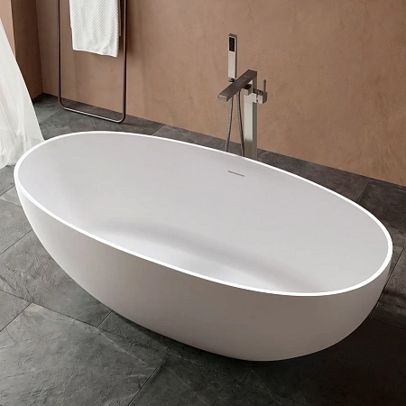 Ванна из искусственного камня Vincea VBT-4S06-1800MW 1800x800x560 Solid Surface белый матовый Ванна из искусственного камня Vincea VBT-4S06-1800MW 1800x800x560 Solid Surface белый матовый