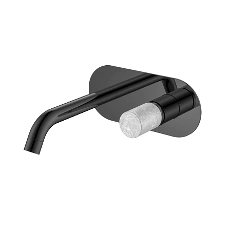 Смеситель для раковины Boheme Stick 125-SGM-MR-GR встраиваемый SHINE GUN METAL MRAMOR GREY