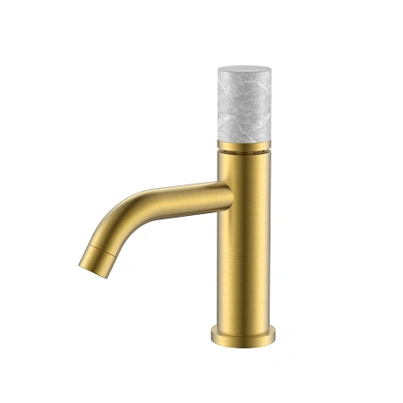 Смеситель для раковины Boheme Stick 121-MG-MR-GR MATT GOLD MRAMOR GREY