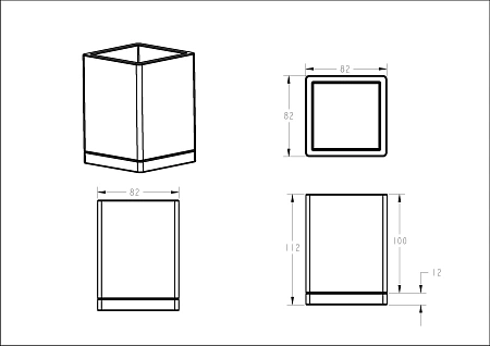 Стакан Boheme Qubic 10961-G золото Стакан Boheme Qubic 10961-G золото