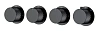 Смеситель для душа Boheme STICK DIAMOND 124-T-5-B.1 MATT BLACK с термостатом, 5-проходной встраиваемый
