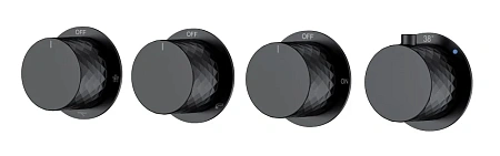 Смеситель для душа Boheme STICK DIAMOND 124-T-5-B.1 MATT BLACK с термостатом, 5-проходной встраиваемый Смеситель для душа Boheme STICK DIAMOND 124-T-5-B.1 MATT BLACK с термостатом, 5-проходной встраиваемый