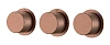 Смеситель для душа Boheme STICK DIAMOND 124-3-BRB.1 BRUSHED BRONZE 3-х проходной встраиваемый