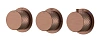 Смеситель для душа Boheme STICK DIAMOND 124-T-3-BRB.1 BRUSHED BRONZE с термостатом, 3-проходной встраиваемый