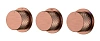 Смеситель для душа Boheme STICK DIAMOND 124-3-CB.1 COPPER BRUSHED 3-х проходной встраиваемый