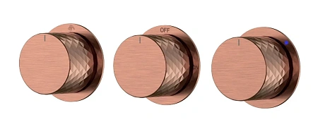 Смеситель для душа Boheme STICK DIAMOND 124-3-CB.1 COPPER BRUSHED 3-х проходной встраиваемый