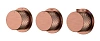 Смеситель для душа Boheme STICK DIAMOND 124-T-3-CB.1 COPPER BRUSHED с термостатом, 3-проходной встраиваемый