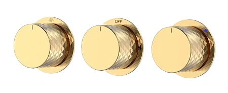 Смеситель для душа Boheme STICK DIAMOND 124-3-G.1 GOLD 3-х проходной встраиваемый