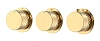 Смеситель для душа Boheme STICK DIAMOND 124-T-3-G.1 GOLD с термостатом, 3-проходной встраиваемый