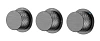 Смеситель для душа Boheme STICK DIAMOND 124-3-GM.1 GUN METAL 3-х проходной встраиваемый