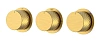 Смеситель для душа Boheme STICK DIAMOND 124-3-MG.1 MATT GOLD 3-х проходной встраиваемый