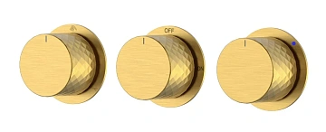 Смеситель для душа Boheme STICK DIAMOND 124-3-MG.1 MATT GOLD 3-х проходной встраиваемый