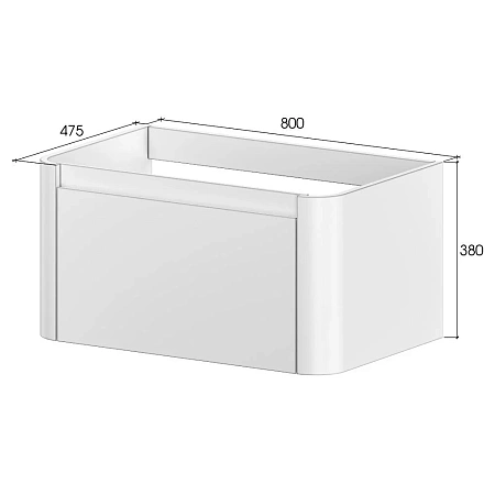 Тумба под раковину Armadi Art VOI 80 см 782-080-SF-D STONEFINISH DAPHNE Тумба под раковину Armadi Art VOI 80 см 782-080-SF-D STONEFINISH DAPHNE