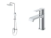 Комплект смесителей BelBagno AURORA-VSCM/LVM-CRM хром