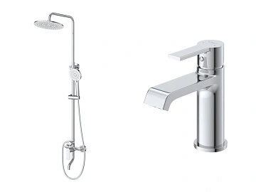 Комплект смесителей BelBagno AURORA-VSCM/LVM-CRM хром