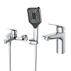 Комплект смесителей BelBagno DUE-VASM/LVM-CRM хром Комплект смесителей BelBagno DUE-VASM/LVM-CRM хром