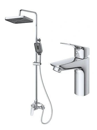 Комплект смесителей BelBagno DUE-DOCM/LVM-CRM хром Комплект смесителей BelBagno DUE-DOCM/LVM-CRM хром
