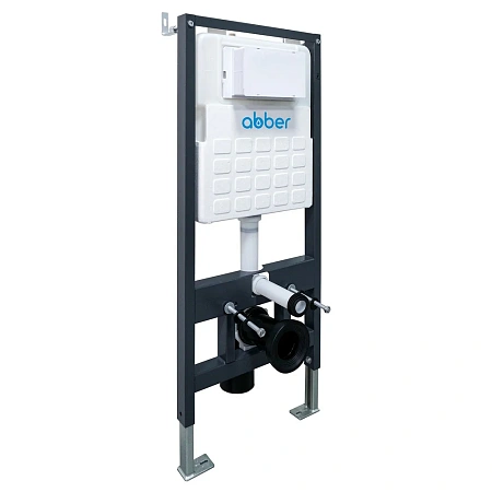 Комплект унитаза ABBER Bequem AC1100 белый с инсталляцией AC0105 и кнопкой AC0120RG розовое золото Комплект унитаза ABBER Bequem AC1100 белый с инсталляцией AC0105 и кнопкой AC0120RG розовое золото