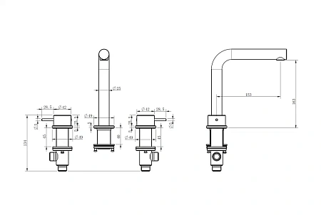 Смеситель для раковины ABBER Emotion 316 AF8808BRG брашированное розовое золото Смеситель для раковины ABBER Emotion 316 AF8808BRG брашированное розовое золото