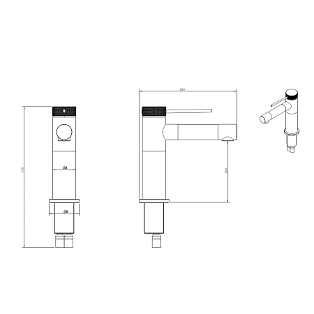 Смеситель для раковины ABBER Emotion 316 AF8810BG брашированное золото Смеситель для раковины ABBER Emotion 316 AF8810BG брашированное золото