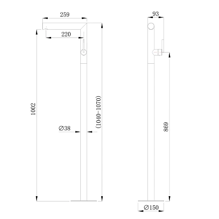 Смеситель для раковины ABBER Perfekte 316 AF8A40BST напольный брашированная сталь Смеситель для раковины ABBER Perfekte 316 AF8A40BST напольный брашированная сталь