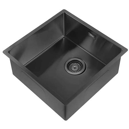 Кухонная мойка ABBER Wasser Kreis AF2195MB черная матовая Кухонная мойка ABBER Wasser Kreis AF2195MB черная матовая