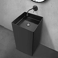 Раковина напольная ABBER Wasser Kreis AF2413MB черная матовая Раковина напольная ABBER Wasser Kreis AF2413MB черная матовая