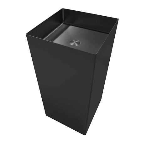 Раковина напольная ABBER Wasser Kreis AF2413MB черная матовая Раковина напольная ABBER Wasser Kreis AF2413MB черная матовая
