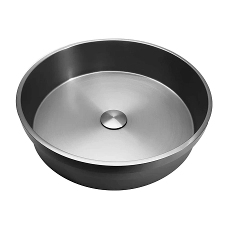 Раковина ABBER Wasser Kreis AF2408SP встраиваемая сверху, сатин Раковина ABBER Wasser Kreis AF2408SP встраиваемая сверху, сатин