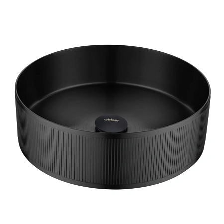 Раковина ABBER Wasser Kreis AF2411MB накладная, черная матовая Раковина ABBER Wasser Kreis AF2411MB накладная, черная матовая