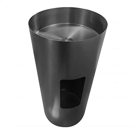 Раковина напольная ABBER Wasser Kreis AF2414GM оружейная сталь Раковина напольная ABBER Wasser Kreis AF2414GM оружейная сталь