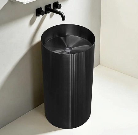 Раковина напольная ABBER Wasser Kreis AF2414MB черная матовая Раковина напольная ABBER Wasser Kreis AF2414MB черная матовая