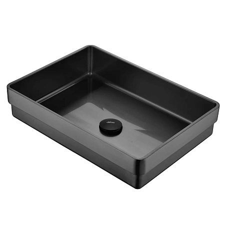 Раковина ABBER Wasser Kreis AF2401GM встраиваемая сверху, оружейная сталь Раковина ABBER Wasser Kreis AF2401GM встраиваемая сверху, оружейная сталь
