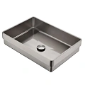 Раковина ABBER Wasser Kreis AF2401SP встраиваемая сверху, сатин Раковина ABBER Wasser Kreis AF2401SP встраиваемая сверху, сатин