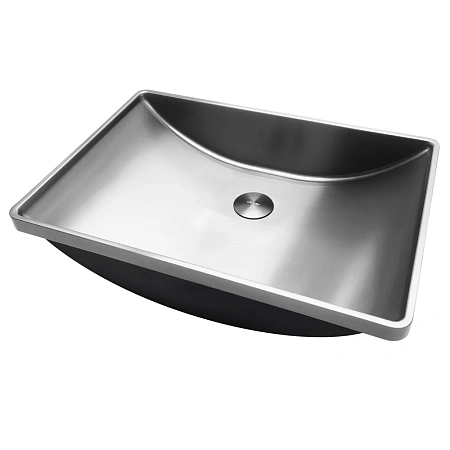 Раковина ABBER Wasser Kreis AF2404SP встраиваемая сверху, сатин Раковина ABBER Wasser Kreis AF2404SP встраиваемая сверху, сатин