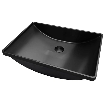 Раковина ABBER Wasser Kreis AF2404MB встраиваемая сверху, черная матовая Раковина ABBER Wasser Kreis AF2404MB встраиваемая сверху, черная матовая