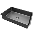 Раковина ABBER Wasser Kreis AF2402GM встраиваемая снизу, оружейная сталь Раковина ABBER Wasser Kreis AF2402GM встраиваемая снизу, оружейная сталь